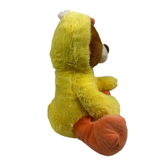 Kellytoy Easter Spring Brown Teddy Bear Plush Wearing Duck Chick Costume - Picture 7 of 11